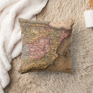 Antique Old Map Inspired (5) Cushion