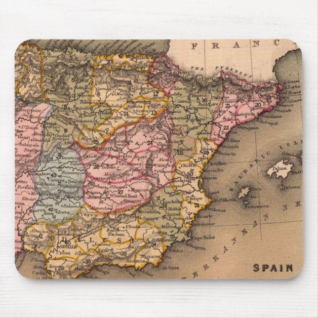 Antique Old Map Inspired (5) Mouse Pad (Front)