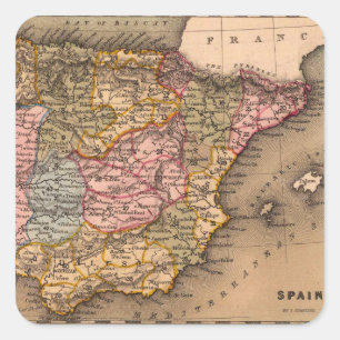 Antique Old Map Inspired (5) Square Sticker