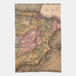 Antique Old Map Inspired (5) Tea Towel