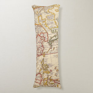 Antique Old Map Inspired (6) Body Cushion