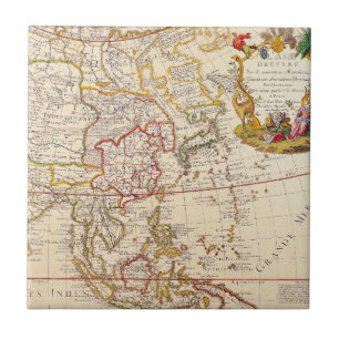 Antique Old Map Inspired (6) Ceramic Tile
