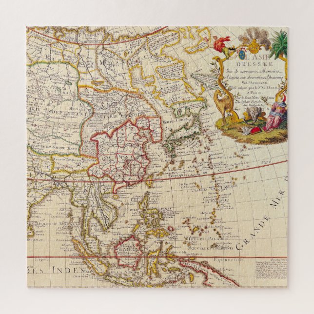 Antique Old Map Inspired (6) Jigsaw Puzzle (Vertical)