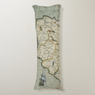 Antique Old Map Inspired (7) Body Cushion