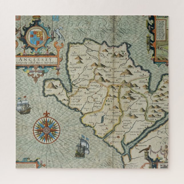 Antique Old Map Inspired (7) Jigsaw Puzzle (Vertical)