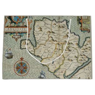 Antique Old Map Inspired (7) Large Gift Bag