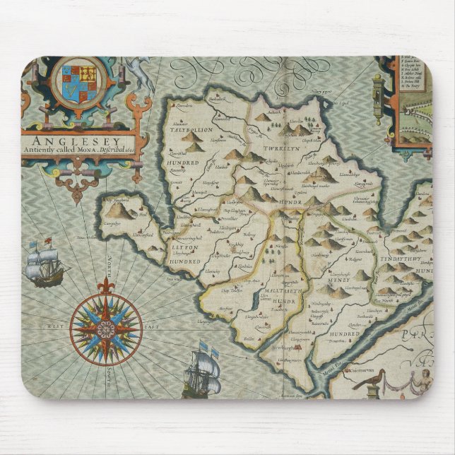 Antique Old Map Inspired (7) Mouse Pad (Front)