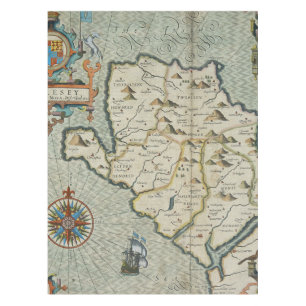 Antique Old Map Inspired (7) Tablecloth