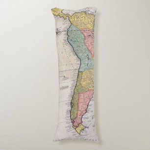 Antique Old Map Inspired (8) Body Cushion