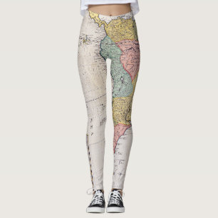 Antique Old Map Inspired (8) Leggings