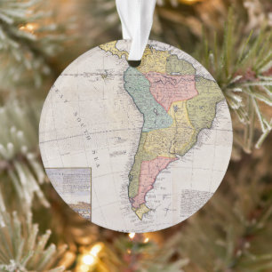 Antique Old Map Inspired (8) Ornament