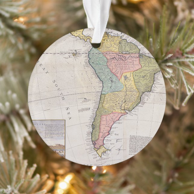 Antique Old Map Inspired (8) Ornament (Tree)