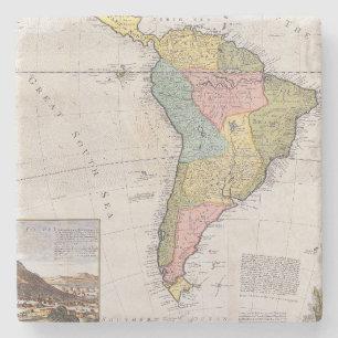 Antique Old Map Inspired (8) Stone Coaster