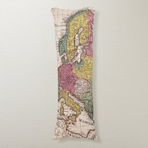 Antique Old Map Inspired (9) Body Cushion