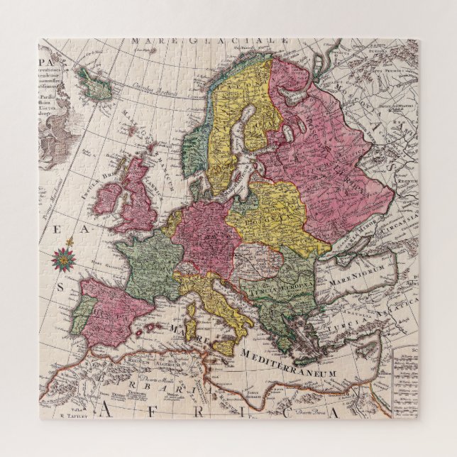 Antique Old Map Inspired (9) Jigsaw Puzzle (Vertical)