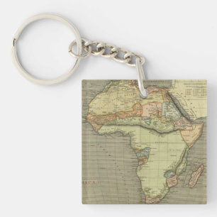 Antique Old Map Inspired Key Ring