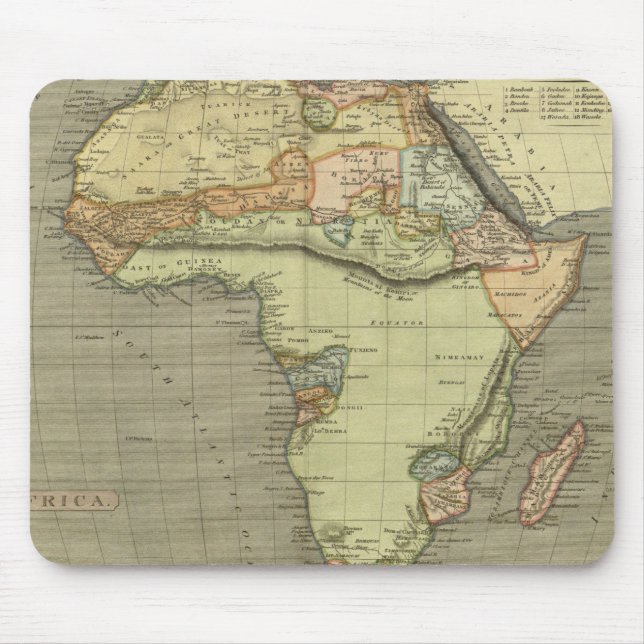 Antique Old Map Inspired Mouse Pad (Front)