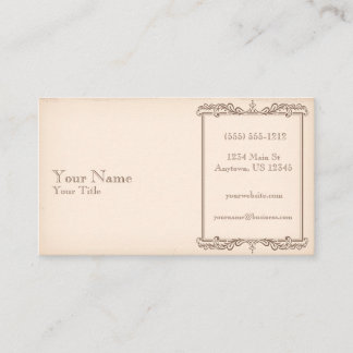 Antique Old Paper Business Card