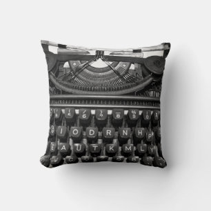 antique old typewriter used in correspondence60s r cushion