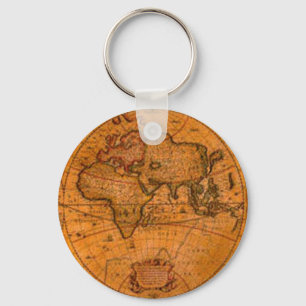 Antique Old Vintage Map Series Key-chain Key Ring