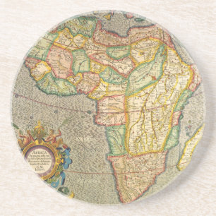 Antique Old World Gerardus Mercator Map of Africa Coaster