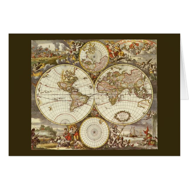 Antique Old World Map by Frederick de Wit, c. 1680 (Front Horizontal)
