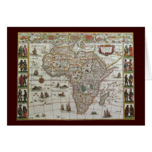 Antique Old World Map of Africa by Blaeu, c.1635