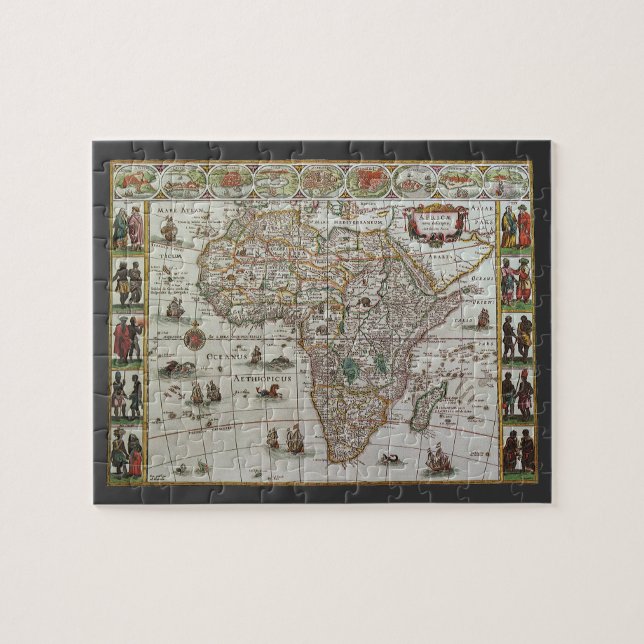 Antique Old World Map of Africa by Blaeu, c.1635 Jigsaw Puzzle (Horizontal)