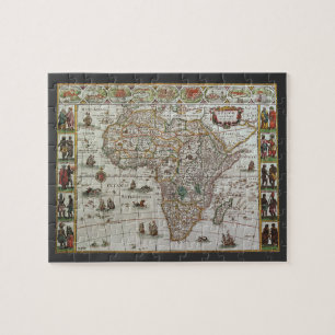 Antique Old World Map of Africa, c. 1635 Jigsaw Puzzle