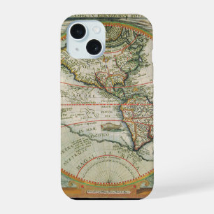 Antique Old World Map the Americas, Theodor de Bry iPhone 15 Case
