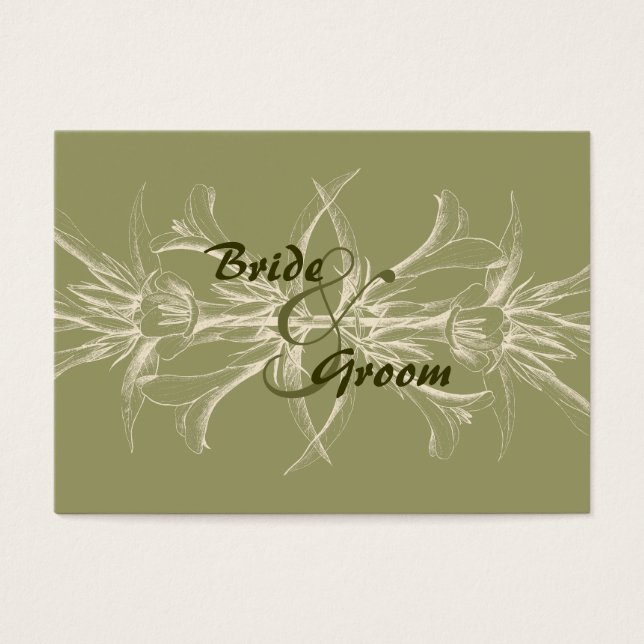 Antique Olive Floral Save the Date (Front)