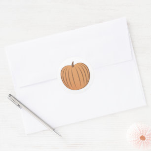 Antique Orange Pumpkin Fall Envelope Seal 