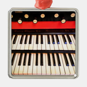 Antique Organ Keys Metal Ornament