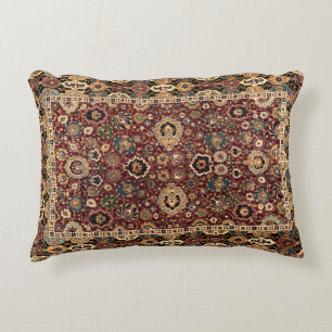 Antique Oriental Persian Herat Carpet Print Decorative Cushion