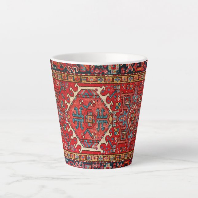 Antique Oriental Turkish Persian Carpet  Latte Mug (Front)