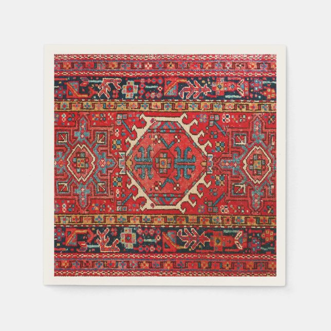 Antique Oriental Turkish Persian Carpet Napkin (Front)