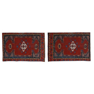 Antique Oriental Turkish Persian Carpet Rug Red Pillowcase