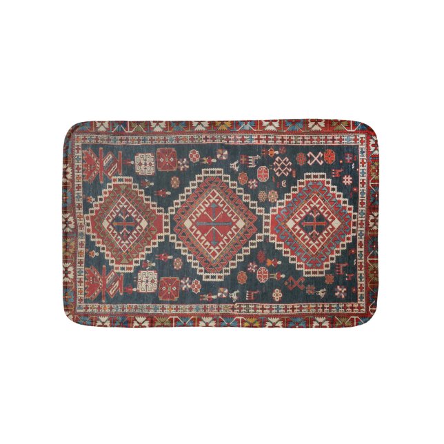 Antique Oriental Turkish Persian  Karbistan Carpet Bath Mat (Front)