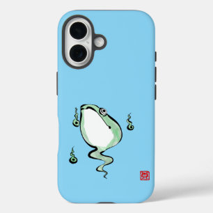 Antique Origin Story Grumpy Frog Japanese Toad iPhone 16 Case