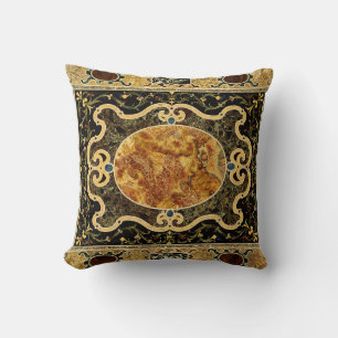 Antique Ornamental Italian Gemstone Pattern Cushion