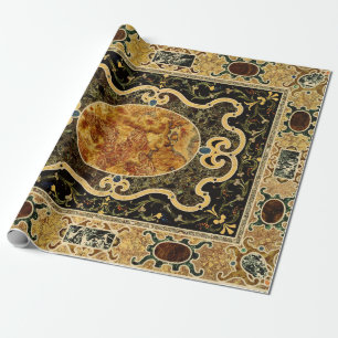 Antique Ornamental Italian Gemstone Pattern Wrapping Paper