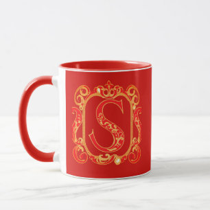 Antique ornamental monogram - capital S Mug