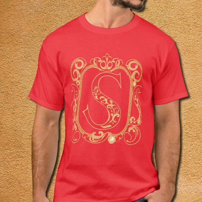 Antique Ornamental Monogram - Capital S T-Shirt (Creator Uploaded)