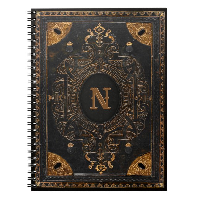 Antique Ornamental with your Monogram Notebook (Front)