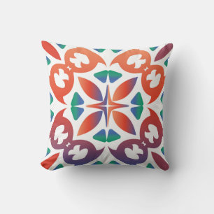Antique ornate tiles talavera mexico. Geometric de Cushion