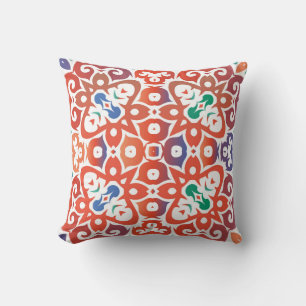 Antique ornate tiles talavera mexico. Hand drawn d Cushion
