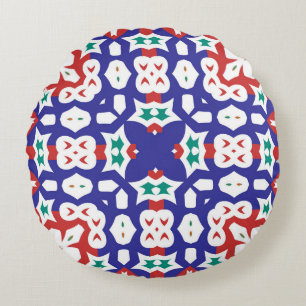 Antique ornate tiles talavera mexico. Minimal desi Round Cushion