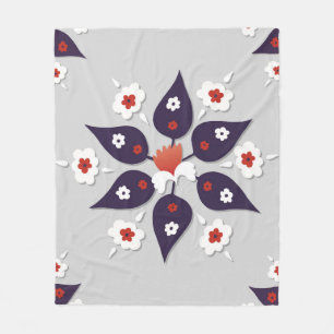 Antique ottoman Turkish tile designturkish,abstrac Fleece Blanket