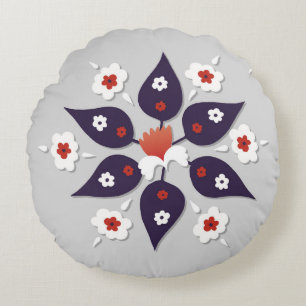 Antique ottoman Turkish tile designturkish,abstrac Round Cushion