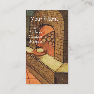 ANTIQUE OVEN  BAKER ,BAKERY BREAD SHOP BUSINESS CARD